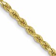 thumbnail image 1 of 10K Yellow Gold 2.5mm Semi-Solid D/C Rope Chain (18 X 2.5) Made In Peru 10dh018-18, 1 of 5