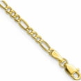thumbnail image 1 of 10K Yellow Gold 2.5mm Semi-Solid Figaro Chain (7 X 2.5) Made In South Africa 10bc120-7, 1 of 4