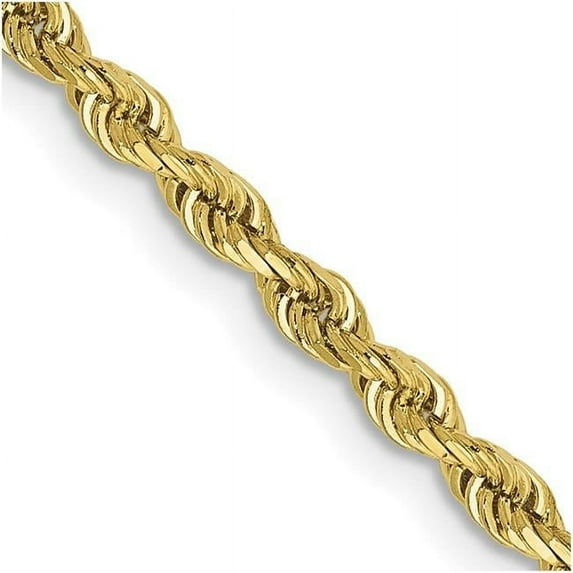 10K Yellow Gold 2.75 mm Diamond-Cut Quadruple 22 in. Rope Chain