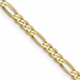 thumbnail image 1 of 10K Yellow Gold 2.75mm Flat Figaro Chain (20 X 2.75) Made In South Africa 10fg070-20, 1 of 6