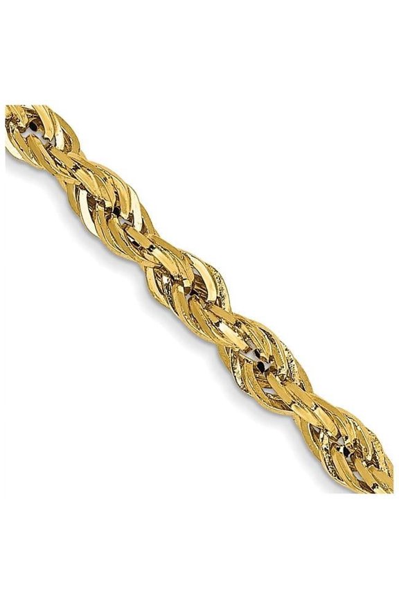 10K Yellow Gold 2.8 mm Semi-Solid 20 in. Rope Chain