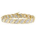 thumbnail image 1 of 10K Yellow Gold 2 CTTW Round Cut Diamond Double Wrap Bracelet (J-K,I2-I3), 1 of 3