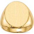 thumbnail image 1 of 10K Yellow Gold 20.0X16.5Mm Open Back Men's Signet Ringsize 9 (Width 4 To 20) - Jbsp, 1 of 5