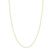 10K Yellow Gold 20" 1.80mm D/C Rope Chain Necklace w/ Lobster Lock - Women