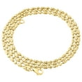 thumbnail image 1 of 10K Yellow Gold 2MM Beaded Typhoon Moon Cut Italian Chain Necklace 18 Inch, 1 of 5