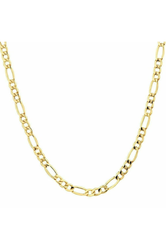 10K Yellow Gold 2MM Figaro Link Chain Necklace