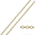 thumbnail image 1 of 10K Yellow Gold 2mm Rolo Pendant Chain, FREE Microfiber Cloth, High Polish Link Mens Womens Necklace, Giorgio Bergamo 16, 1 of 8
