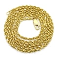 thumbnail image 1 of 10K Yellow Gold 2mm Solid Rope Diamond Cut Chain, FREE Microfiber Cloth, Link Mens Womens Necklace, Giorgio Bergamo, 1 of 7