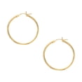 thumbnail image 1 of 10K Yellow Gold 2x30mm Shiny Round Hoop Earrings with Hinged, 1 of 1