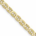thumbnail image 1 of 10K Yellow Gold 3.2mm Semi-Solid Anchor Chain (24 X 3.2) Made In South Africa 10bc122-24, 1 of 5
