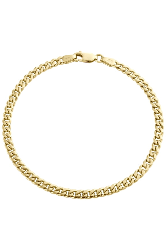 10K Yellow Gold 3.50mm Super Solid Miami Cuban Link Statement Bracelet 7 Inch