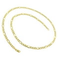 thumbnail image 1 of 10K Yellow Gold 3mm Hollow Figaro Chain, FREE Microfiber Cloth, Link Mens Womens Necklace, Giorgio Bergamo, 1 of 6