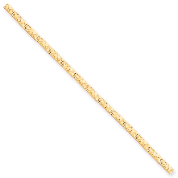 10K Yellow Gold 4.0mm NUGGET Bracelet