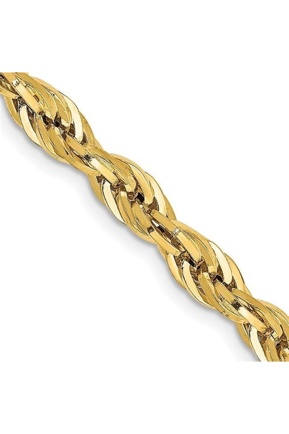 10K Yellow Gold 4.75 mm Semi-Solid 20 in. Rope Chain