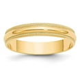 thumbnail image 1 of 10K Yellow Gold 4 mm Light Weight Milgrain Half Round Band - Size 9, 1 of 1