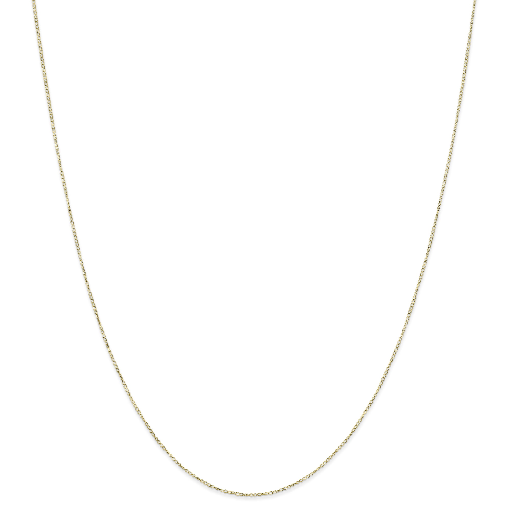 10K Yellow Gold .42 mm Carded Curb Chain 24 Inch