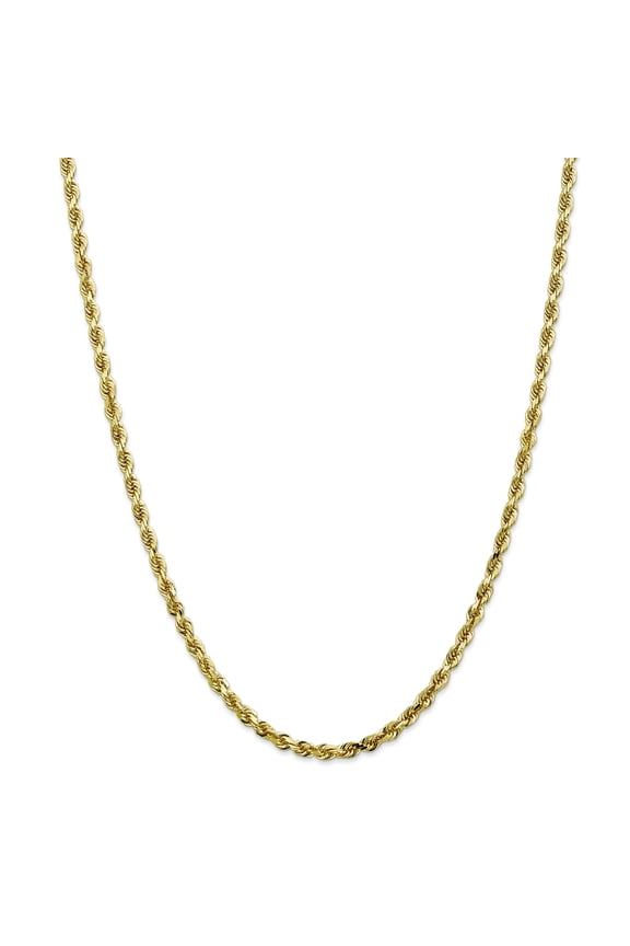10K Yellow Gold 4mm Diamond Cut Quadruple Rope Chain 20 Inch