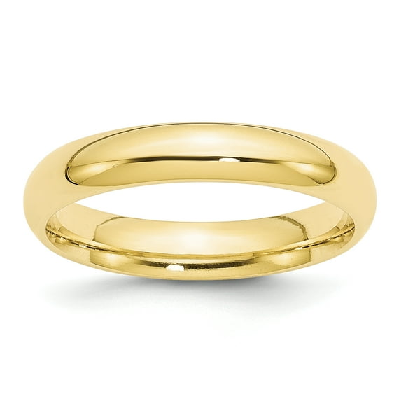 10K Yellow Gold 4mm Standard Comfort Fit Band Ring Size 11.5