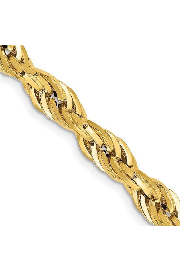 10K Yellow Gold 5.4 mm Semi-Solid 26 in. Rope Chain