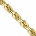 thumbnail image 1 of 10K Yellow Gold 5.5mm Diamond-Cut Rope Chain (28 X 5.5) Made In Peru 10k040-28, 1 of 5