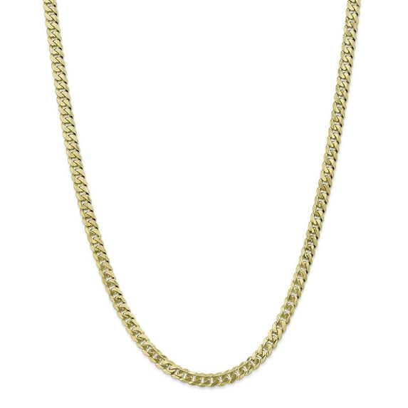 10K Yellow Gold 5.75mm Flat Beveled Curb Chain 22 Inch