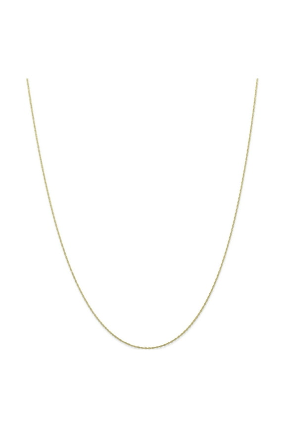 10K Yellow Gold .5 mm Carded Cable Rope Chain 18 Inch