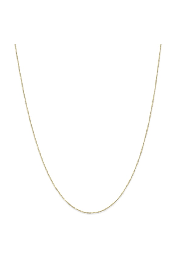 10K Yellow Gold .5 mm Carded Curb Chain 24 Inch