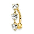 thumbnail image 1 of 10K Yellow Gold 5 mm Heart Belly Dangle, 1 of 1