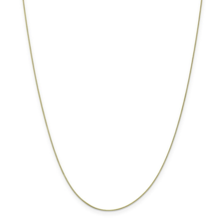 10K Yellow Gold .5mm Box Chain 18 Inch Walmart