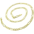 thumbnail image 1 of 10K Yellow Gold 6.5mm Hollow Figaro Chain, FREE Microfiber Cloth, Link Mens Womens Necklace, Giorgio Bergamo, 1 of 6