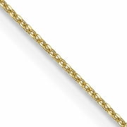 10K Yellow Gold .6mm D/C Cable Chain (20 X 0.6) 10pe136-20