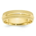 thumbnail image 1 of 10K Yellow Gold 6mm Double Milgrain Comfort Fit Band Ring Size 10.5, 1 of 7