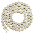 thumbnail image 1 of 10K Yellow Gold 6mm Round Diamond Circle Cluster Link Necklace 18" Chain 2 CT., 1 of 4