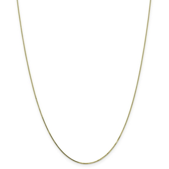 10K Yellow Gold .7mm Box Chain 24 Inch