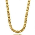 thumbnail image 1 of 10K Yellow Gold 7mm Hollow Miami Cuban Chain Necklace with Lobster Lock (28"), 1 of 2