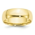 thumbnail image 1 of 10K Yellow Gold 7mm Light Weight Comfort Fit Band Ring Size 10.5, 1 of 7