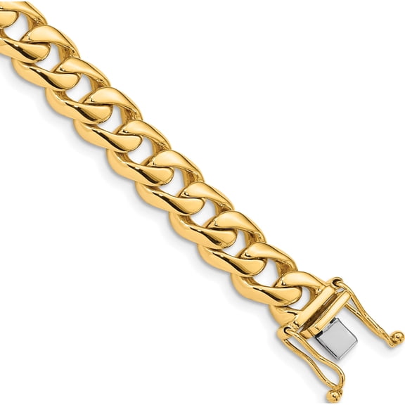Jewelry by Sweet Pea 10K Yellow Gold 8.3mm Hand-Polished Rounded Curb Link 8 inch Bracelet