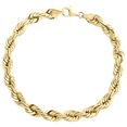 thumbnail image 1 of 10K Yellow Gold 8mm Solid Diamond Cut Rope Link Bracelet Lobster Clasp 9 Inch, 1 of 8