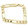 thumbnail image 1 of 10K Yellow Gold 9.80mm Plain Hollow Fiagro Link Bracelet Lobster Clasp 8 Inch, 1 of 3