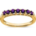 thumbnail image 1 of 10K Yellow Gold Amethyst And Diamond 7-Stone Ringsize 7 - Jbsp, 1 of 5