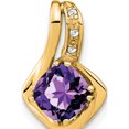thumbnail image 1 of 10K Yellow Gold Amethyst And Diamond Pendantsize 7 (Width 10) (Length 15.9) - Jbsp, 1 of 5