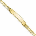 thumbnail image 1 of 10K Yellow Gold Anchor Link Id Bracelet (8 X 5.1) Made In United States 10lid60-8, 1 of 5