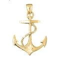 thumbnail image 1 of 10K Yellow Gold Anchor With Rope Pendant - 35 mm, 1 of 3