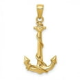 thumbnail image 1 of 10K Yellow Gold Anchor with Rope Pendant, 1 of 1