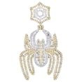 thumbnail image 1 of 10K Yellow Gold Baguette Diamond Spider w/ Web Pendant Statement Charm 2.05 CT, 1 of 6