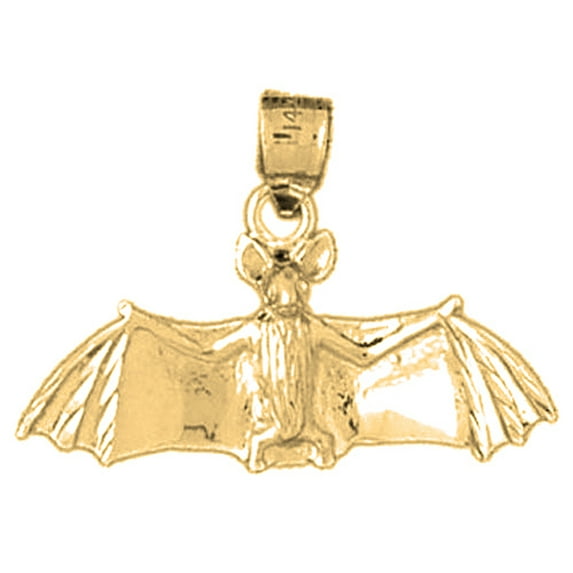 10K Yellow Gold Bat Pendant - 19 mm