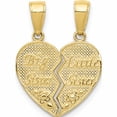 thumbnail image 1 of 10K Yellow Gold Big Sister/Little Sister Break-Apart Charm (20 X 15) Made In Peru -Jewelry By Sweet Pea, 1 of 6