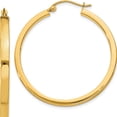 thumbnail image 1 of 10K Yellow Gold Bold, Ethereal, Glamorous 2X3Mm Rectangle Tube Hoop Earrings, 1 of 4