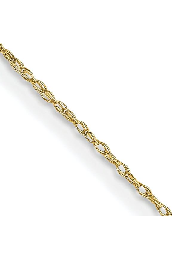 10K Yellow Gold Carded Cable Rope Chain Necklace 18"