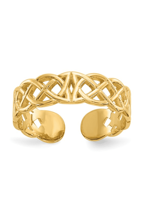10K Yellow Gold Celtic Toe Ring